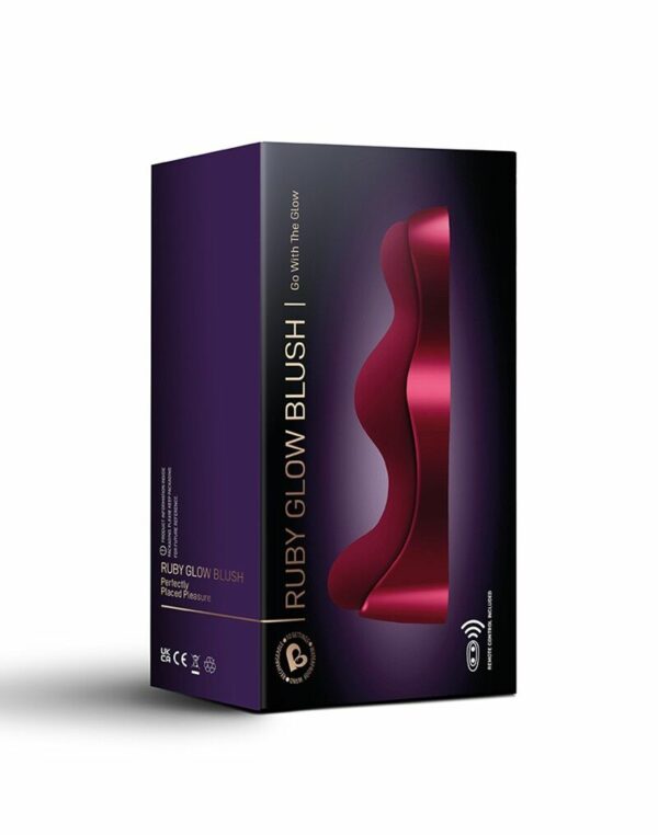 Універсальний sit-on-top вібратор Rocks Off Ruby Glow Blush, пульт ДК - Зображення 11