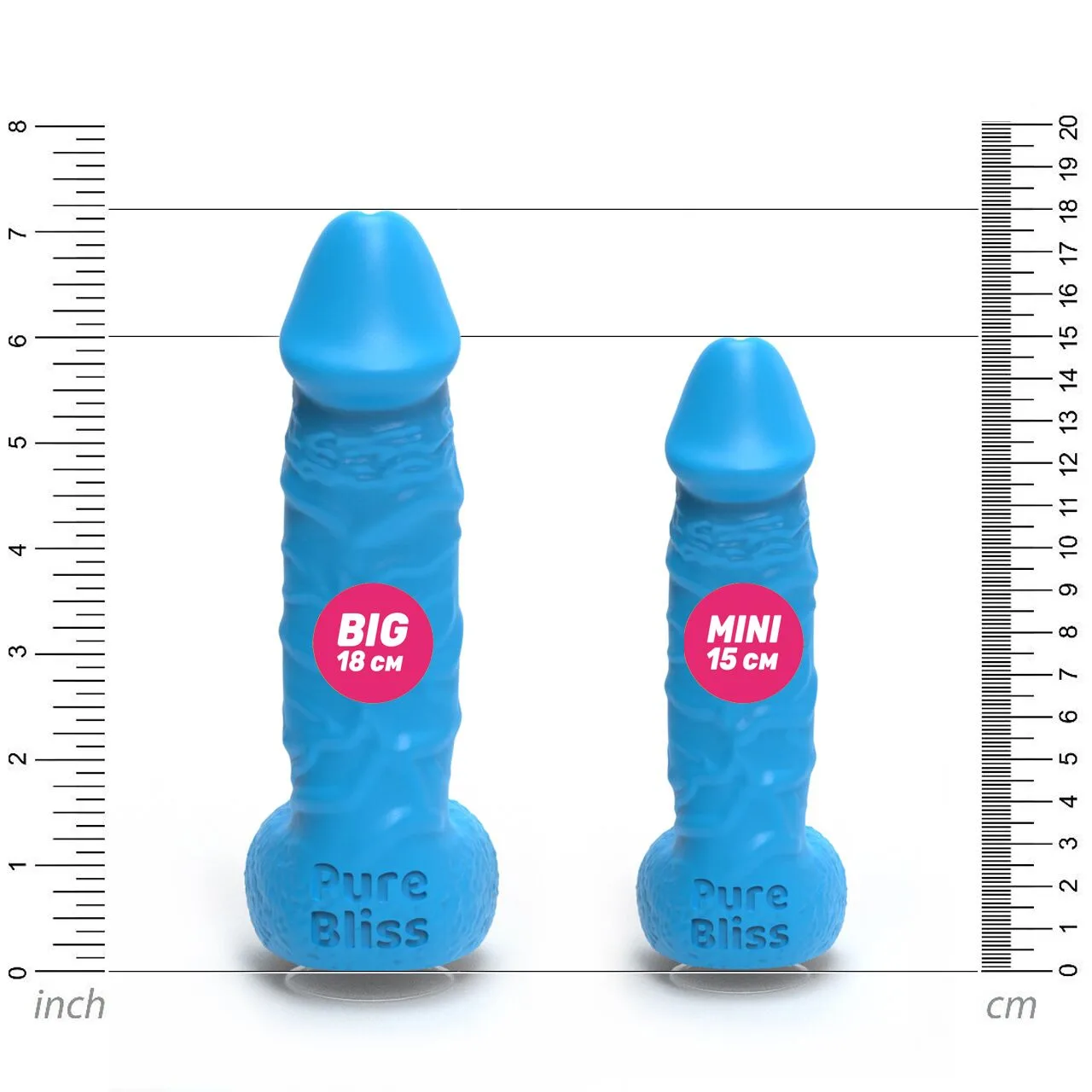 Крафтове мило-член із присоскою Pure Bliss BIG Blue, натуральне - Зображення 5