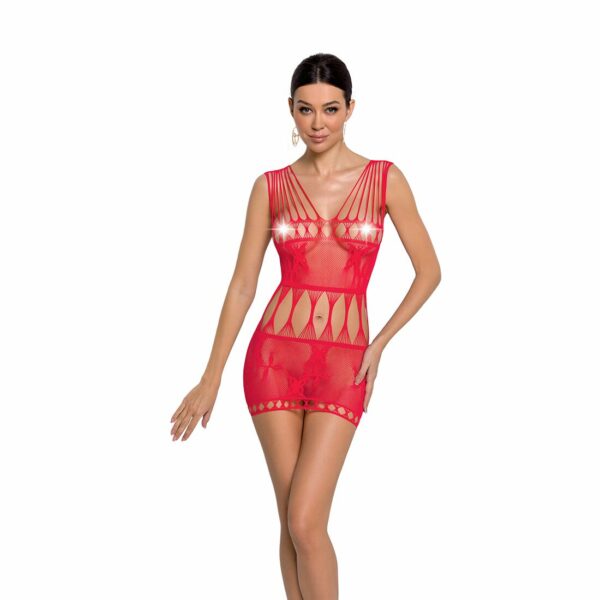 Бодістокінг мінісукня з метеликами Passion BS090 One Size red