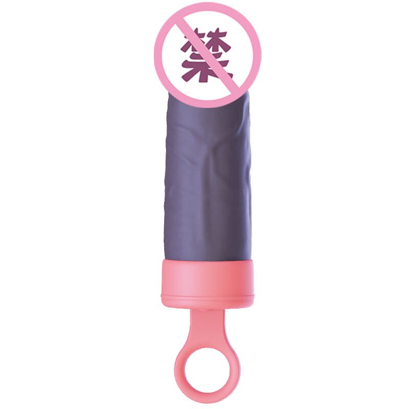 Вібратор CuteVibe Teddy Pink (Black Dildo), реалістичний вібратор під виглядом морозива - Зображення 3