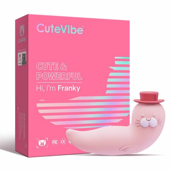 Вакуумний вібратор CuteVibe Franky Pink - Зображення 5