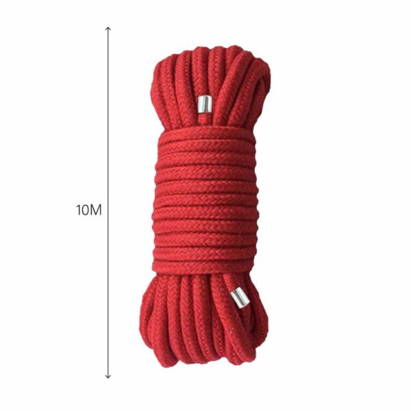 Мотузка для BDSM MAI Bondage Rope Red, довжина 10 м, діаметр 6,5 мм, поліестер - Зображення 2