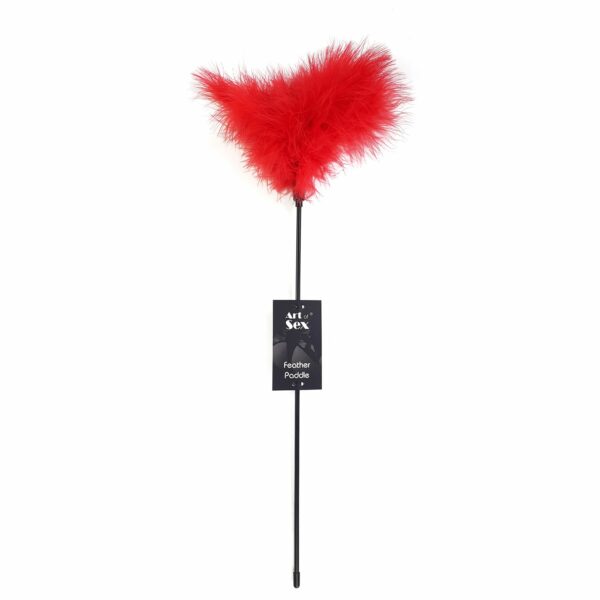 Лоскітка з пером індика Art of Sex – Feather Paddle, червона - Зображення 3