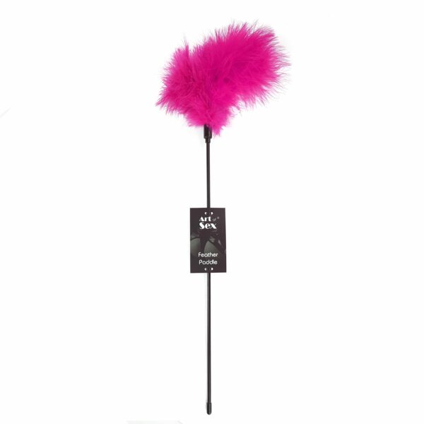 Лоскітка з пером індика Art of Sex – Feather Paddle, темно-рожева - Зображення 3