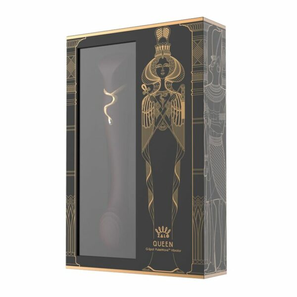 Смартвібратор 3в1 Zalo — Queen Wine Red, пульсівна перлина та вакуум, кристал Swarovski - Зображення 11
