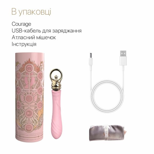 Вібратор для точки G із підігрівом Zalo Sweet Magic - Courage Fairy Pink - Зображення 7