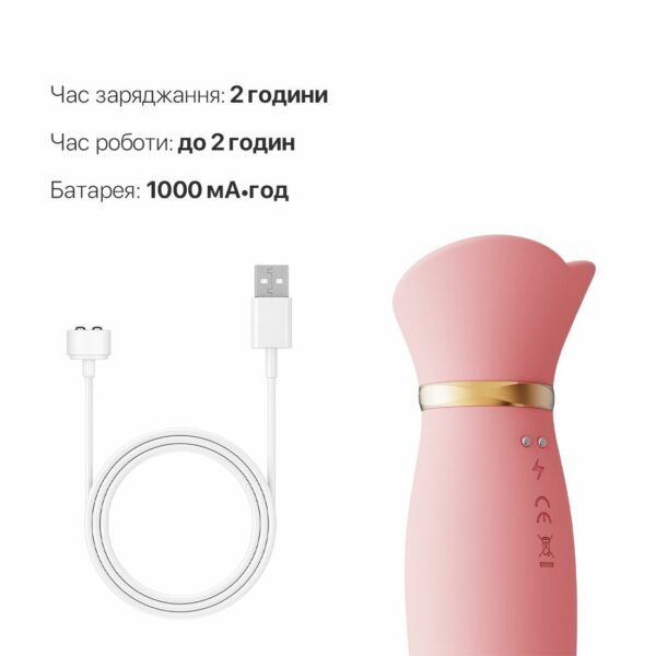 Пульсатор-вібратор із вакуумною стимуляцією клітора Zalo - ROSE Thruster Strawberry Pink - Зображення 6