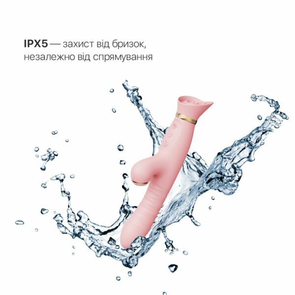 Пульсатор-вібратор із вакуумною стимуляцією клітора Zalo - ROSE Thruster Strawberry Pink - Зображення 5