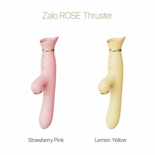 Пульсатор-вібратор із вакуумною стимуляцією клітора Zalo - ROSE Thruster Lemon Yellow - Зображення 8