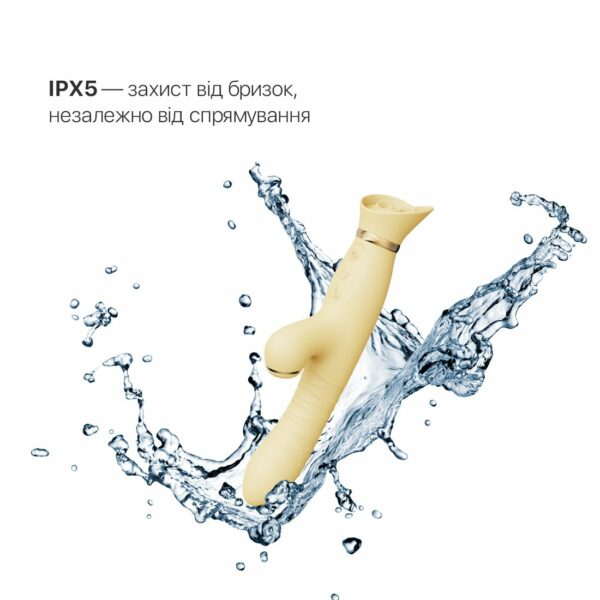 Пульсатор-вібратор із вакуумною стимуляцією клітора Zalo - ROSE Thruster Lemon Yellow - Зображення 5