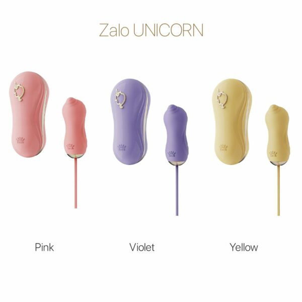 Набір 2в1 Zalo — UNICORN Pink, віброяйце + вакуумний стимулятор - Зображення 8