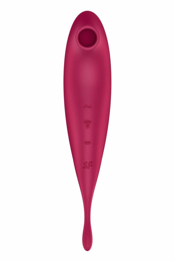 Смарт-вібратор для клітора з вакуумною стимуляцією Satisfyer Twirling Pro+ dark red - Зображення 3