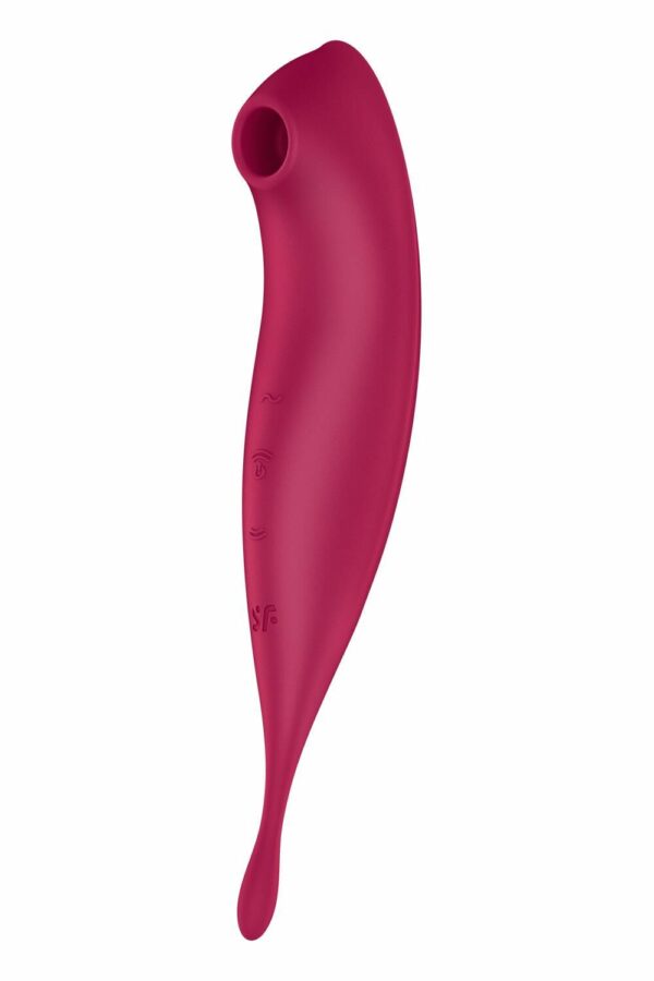 Смарт-вібратор для клітора з вакуумною стимуляцією Satisfyer Twirling Pro+ dark red - Зображення 2