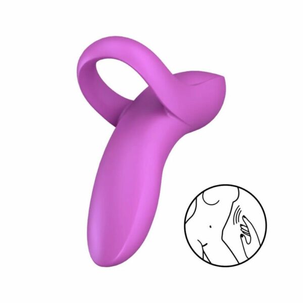 Вібратор на палець Satisfyer Bold Lover Dark Pink, гнучкий