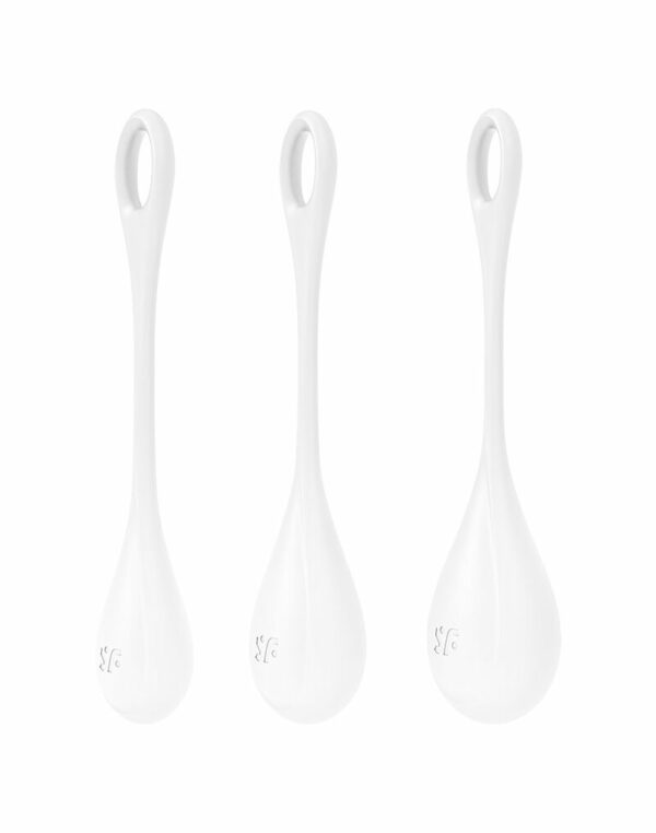 Набір йоні намистин Satisfyer Yoni Power 1 White, діаметр 2-2,5-3см, вага 22-46-74гр - Зображення 4