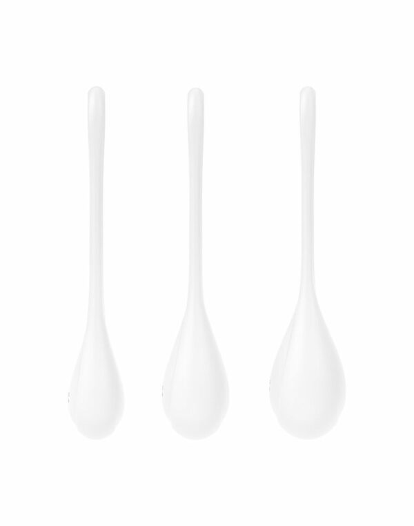 Набір йоні намистин Satisfyer Yoni Power 1 White, діаметр 2-2,5-3см, вага 22-46-74гр - Зображення 3