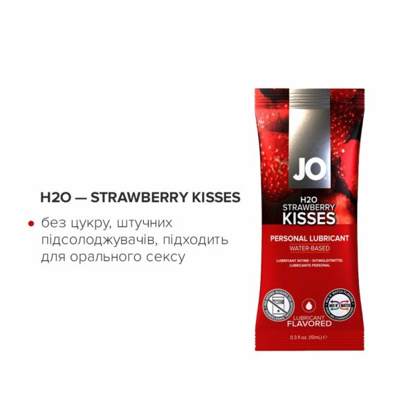 Набір змазок на водній основі JO Four Play (8×10 мл): H2O Original, Agapé Original, H2O Strawberry K - Зображення 4