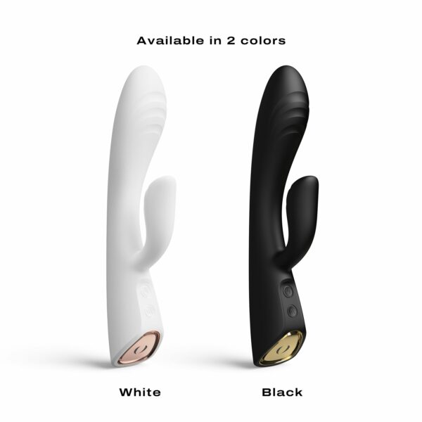 Вібратор-кролик з підігрівом Dorcel FLEXI RABBIT BLACK, гнучкий стовбур - Зображення 6
