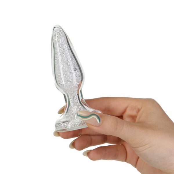 Скляна анальна пробка Pillow Talk Fancy Luxurious Glass Anal Plug, ⌀3,1см, віброкуля в подарунок - Зображення 8