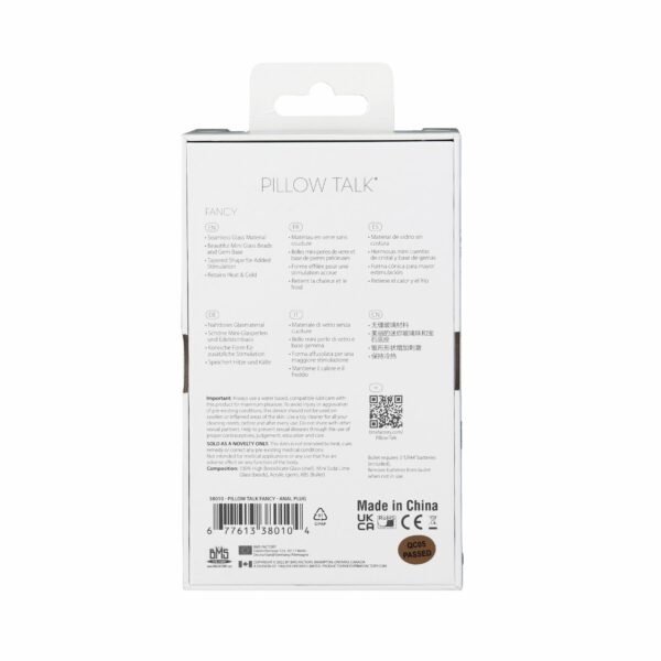 Скляна анальна пробка Pillow Talk Fancy Luxurious Glass Anal Plug, ⌀3,1см, віброкуля в подарунок - Зображення 6