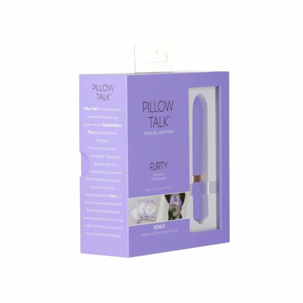 Розкішний вібратор Pillow Talk Flirty Purple Special Edition, Сваровскі, пов’язка на очі+гра - Зображення 10
