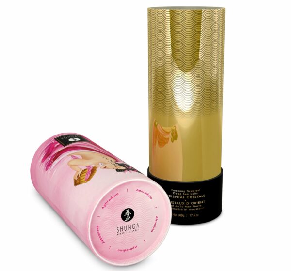 Пінлива сіль для ванни Shunga Dead Sea salt Oriental Crystals — Rose Petal (500 г), сіль Мертвого мо - Зображення 2