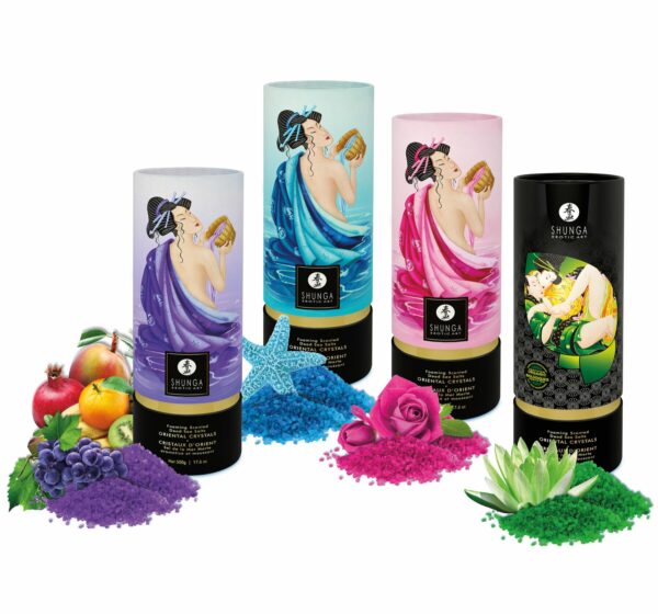 Пінлива сіль для ванни Shunga Dead Sea salt Oriental Crystals — Ocean Temptations (500 г), сіль Мерт - Зображення 6
