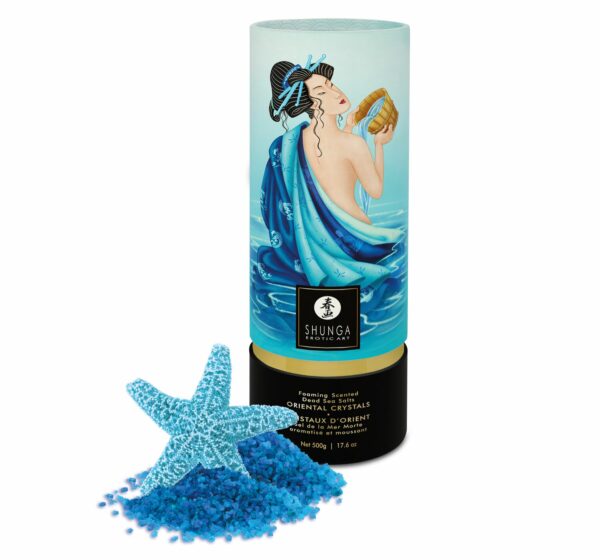 Пінлива сіль для ванни Shunga Dead Sea salt Oriental Crystals — Ocean Temptations (500 г), сіль Мерт - Зображення 5