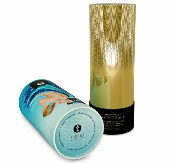 Пінлива сіль для ванни Shunga Dead Sea salt Oriental Crystals — Ocean Temptations (500 г), сіль Мерт - Зображення 3