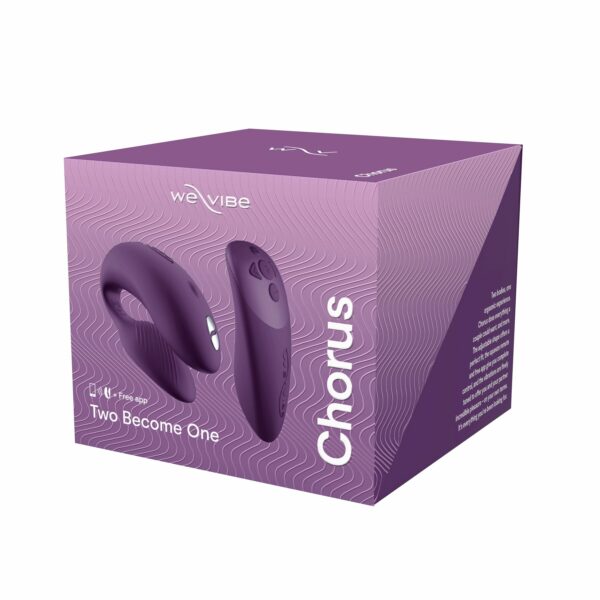 Смарт-вібратор для пар We-Vibe Chorus Purple, сенсорне керування вібраціями стисненням пульта - Зображення 11