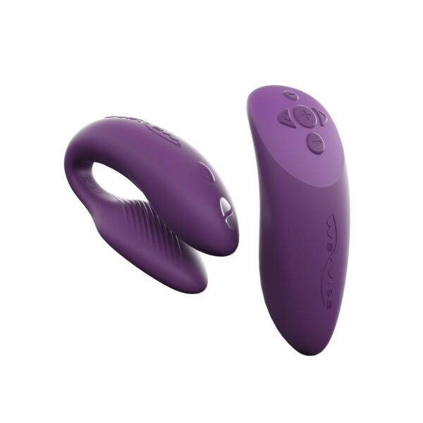 Смарт-вібратор для пар We-Vibe Chorus Purple, сенсорне керування вібраціями стисненням пульта - Зображення 2