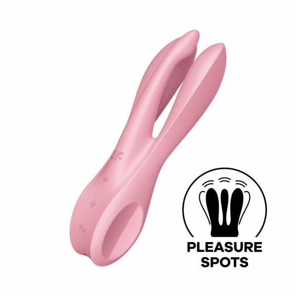 Кліторальний вібратор Satisfyer Threesome 1 Pink з трьома гнучкими пальчиками