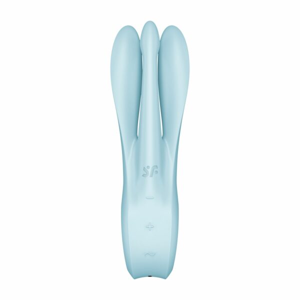 Кліторальний вібратор Satisfyer Threesome 1 Light Blue з трьома гнучкими пальчиками - Зображення 6