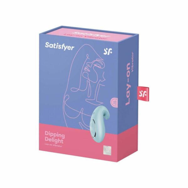 Вібратор Satisfyer Dipping Delight Light Blue, 2 мотори, гнучкий кінчик - Зображення 7