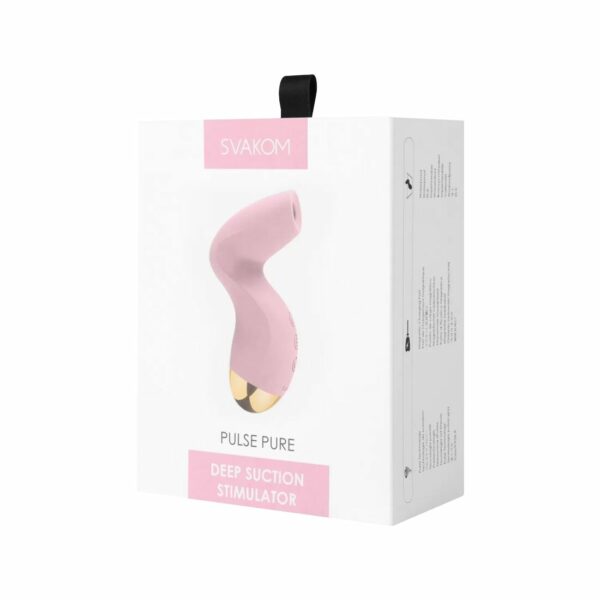 Вакуумний кліторальний стимулятор Svakom Pulse Pure Pale Pink, 5 режимів, 5 інтенсивностей у кожному - Зображення 7