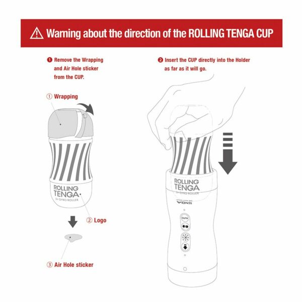 Автоматичний мастурбатор Tenga VACUUM GYRO ROLLER SET, ротація та вакуум, сумісний з Tenga Cup - Зображення 5