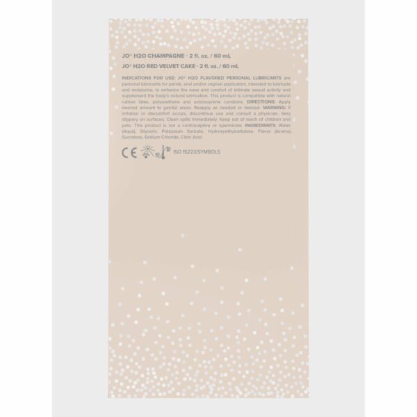 Набір смакових змазок JO Champagne & Red Velvet Cake (2×60 мл), Limited Edition - Зображення 6