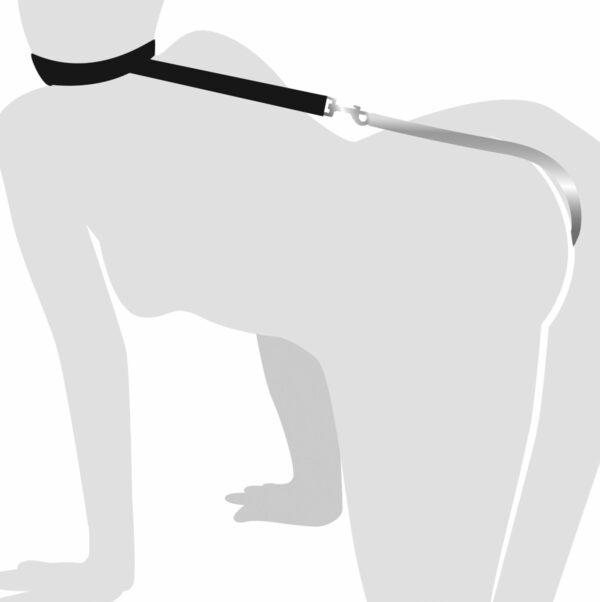 Анальний гак 1 із нашийником з натуральної шкіри Art of Sex - Anal hook, Чорний - Зображення 2