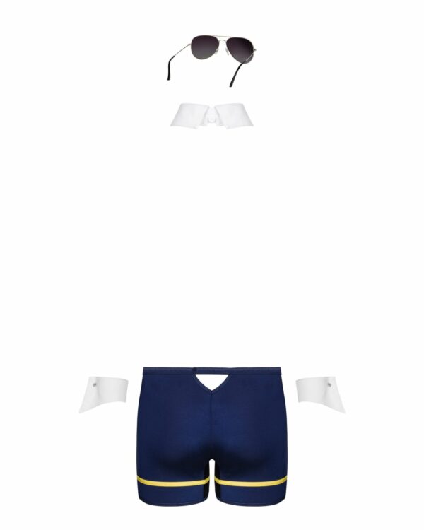 Еротичний костюм пілота Obsessive Pilotman set S/M, боксери, манжети, комір з краваткою, окуляри - Зображення 6