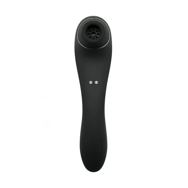 Вакуумний стимулятор з вібрацією Wooomy Smoooch Black Clitoral Suction & Vibration - Зображення 2