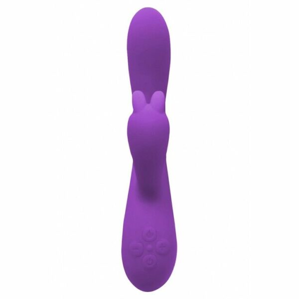 Вібратор-кролик Wooomy Gili-Gili Vibrator with Heat Purple, відросток з вушками, підігрів до 40°С - Зображення 3