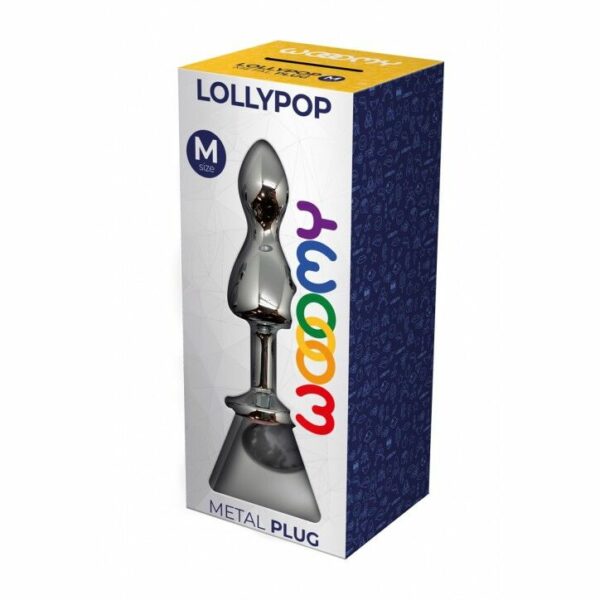 Металева анальна пробка Wooomy Lollypop Double Ball Metal Plug M, діаметр 3,1 см, довжина 9,4 см - Зображення 3