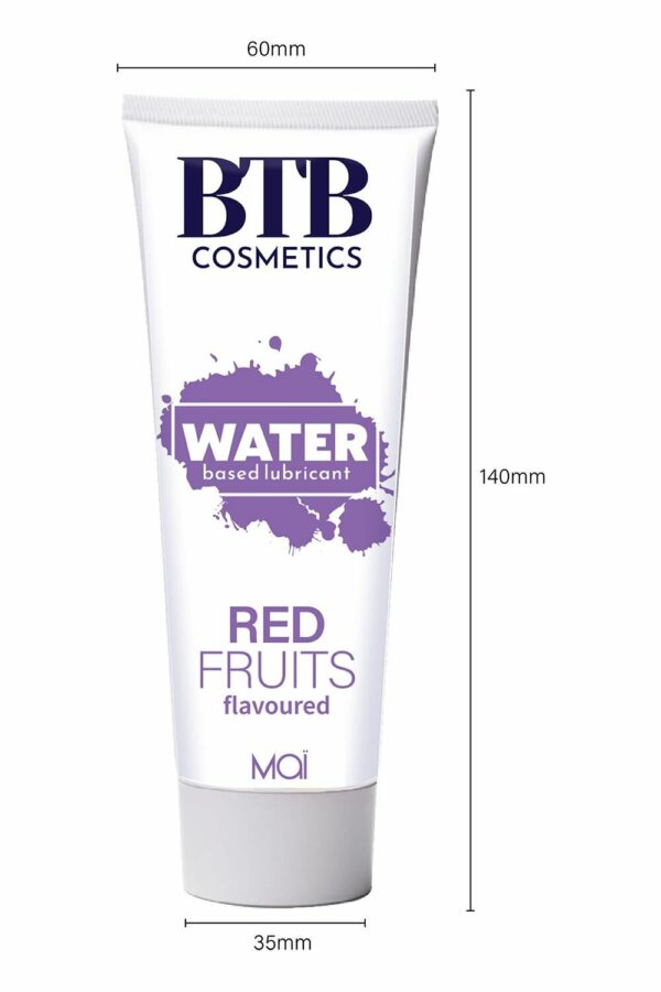 Змазка на водній основі BTB FLAVORED RED FRUITS з ароматом червоних фруктів (100 мл) - Зображення 2