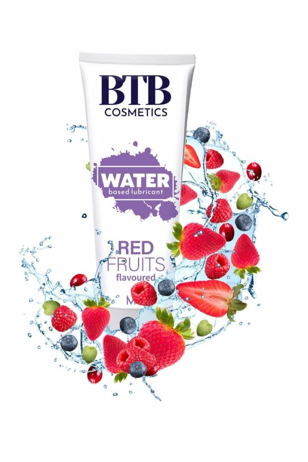 Змазка на водній основі BTB FLAVORED RED FRUITS з ароматом червоних фруктів (100 мл) - Зображення 4