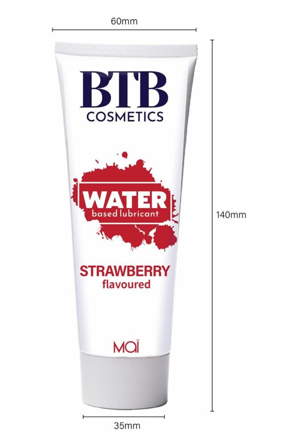 Змазка на водній основі BTB FLAVORED STRAWBERRY з ароматом полуниці (100 мл) - Зображення 2