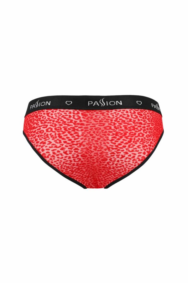 Чоловічі напівпрозорі труси Passion 031 SLIP MIKE L/XL Red, під леопард - Зображення 4