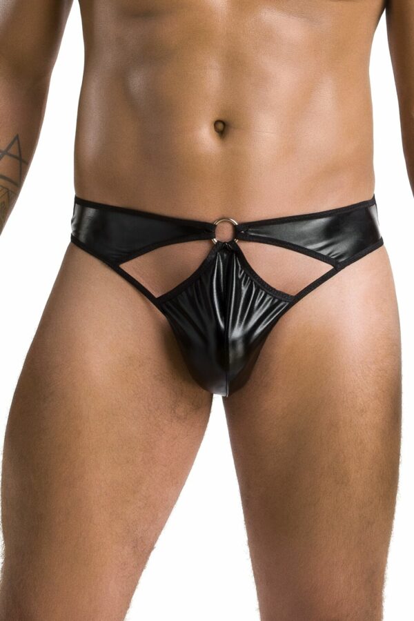 Чоловічі стринги Passion 033 THONG PAUL XXL/XXXL Black, під латекс