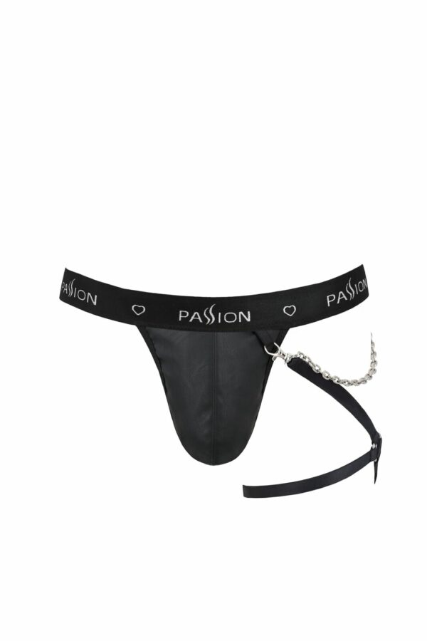 Чоловічі трусики танга з підв’язкою Passion 058 THONG BILL XXL/XXXL Black - Зображення 3