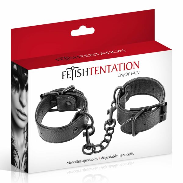 Наручники Fetish Tentation Adjustable Handcuffs, регульовані, знімний ланцюжок з карабінами - Зображення 3