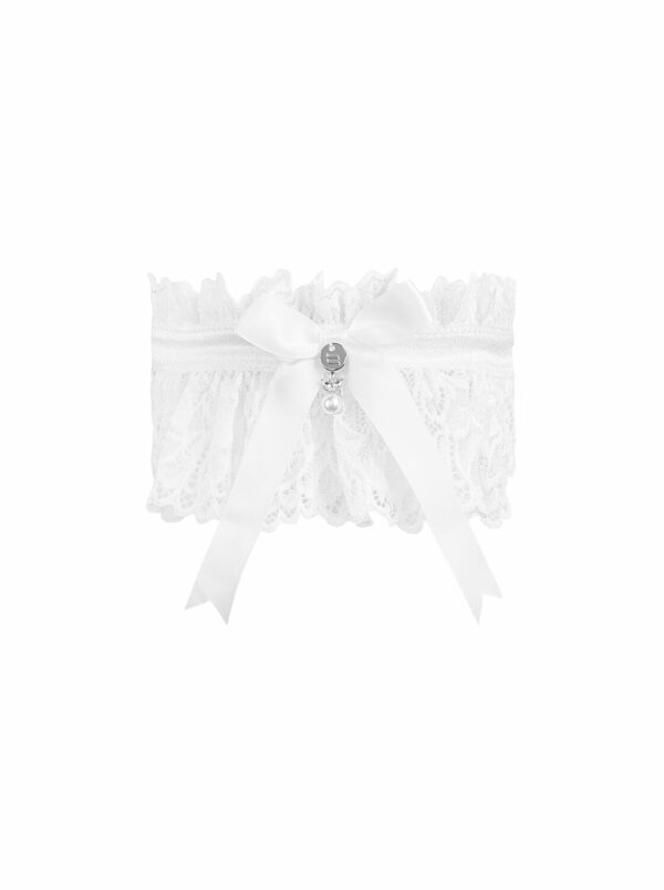 Ажурна підв’язка Obsessive Amor Blanco garter, white - Зображення 2